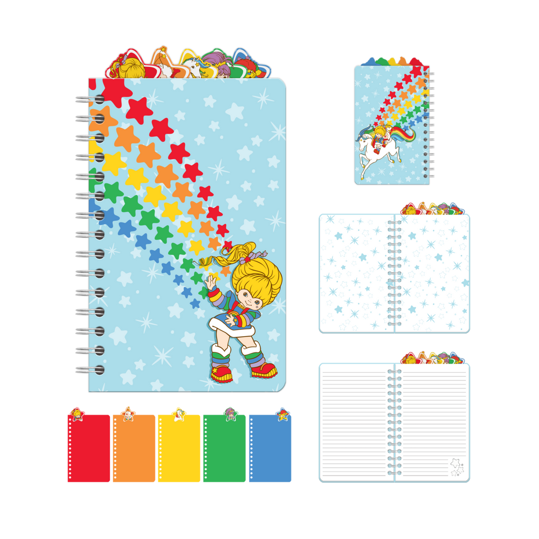 Rainbow BriteRB Starlite Twink Star Spiral 5 Tabbed Notebook