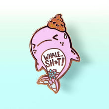 Load image into Gallery viewer, Whale Shit Whale Enamel Pin, father&#39;s day gift
