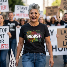 Load image into Gallery viewer, RESIST TeeShirt | Resist TShirts | No Kings Protest Apparel | Resist Facism: Black Heather / M
