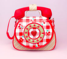 Load image into Gallery viewer, Ring Ring Phone Convertible Handbag - Cherry
