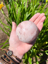 Load image into Gallery viewer, Pink Amethyst in Flower Agate Sphere
