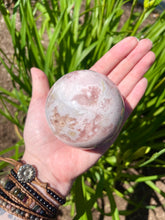 Load image into Gallery viewer, Pink Amethyst in Flower Agate Sphere
