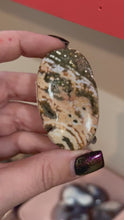 Load and play video in Gallery viewer, Ocean Jasper (8th Vein) Palm Stone
