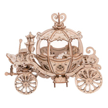 Load image into Gallery viewer, 3D Laser Cut Wooden Puzzle: Pumpkin Carriage
