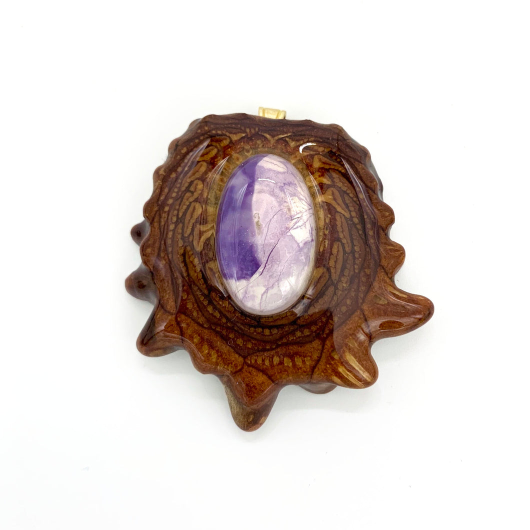 Medium Opalized Fluorite Pinecone Pendant