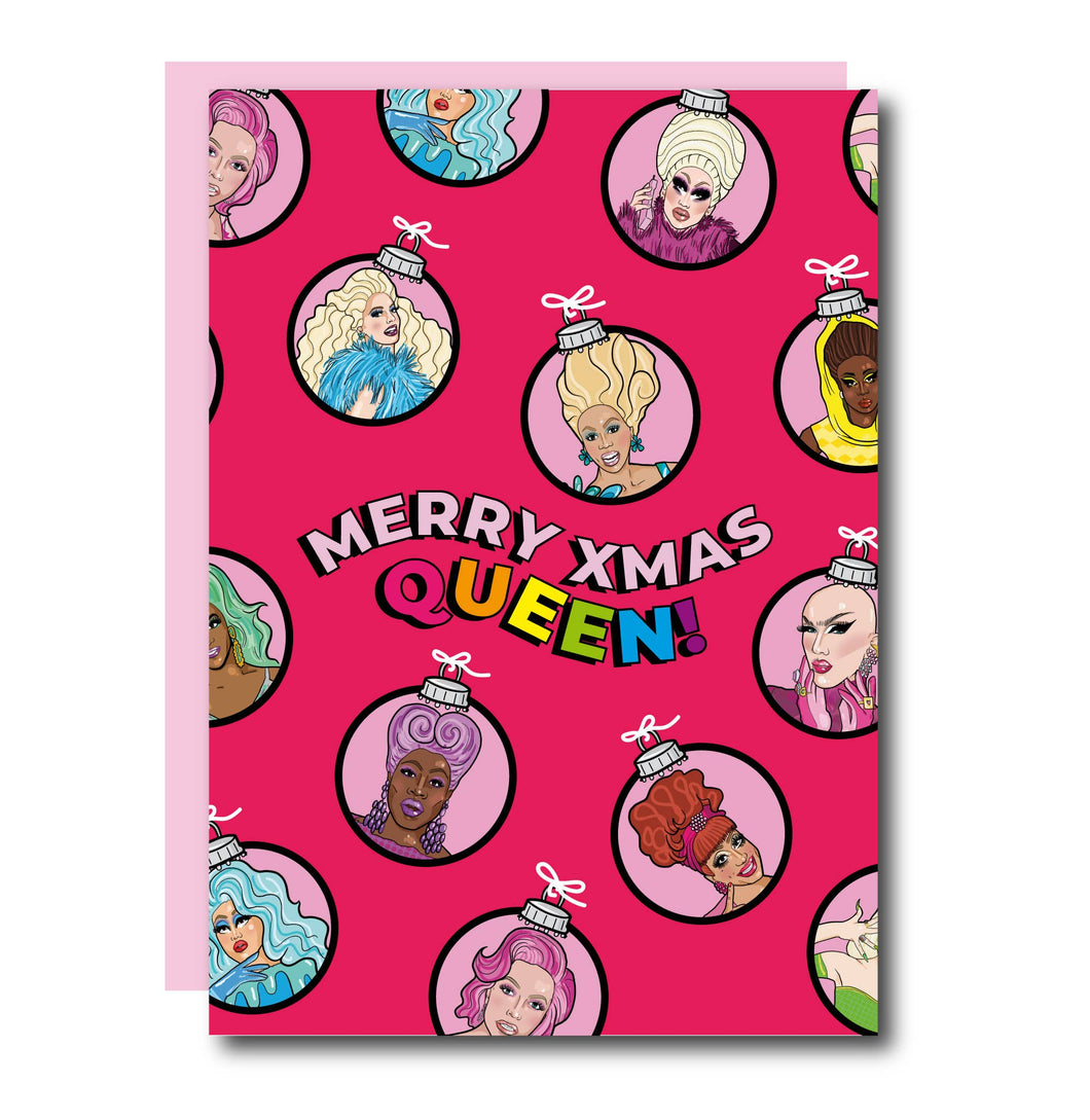 Merry Xmas Queen! Dragqueen Christmas Card