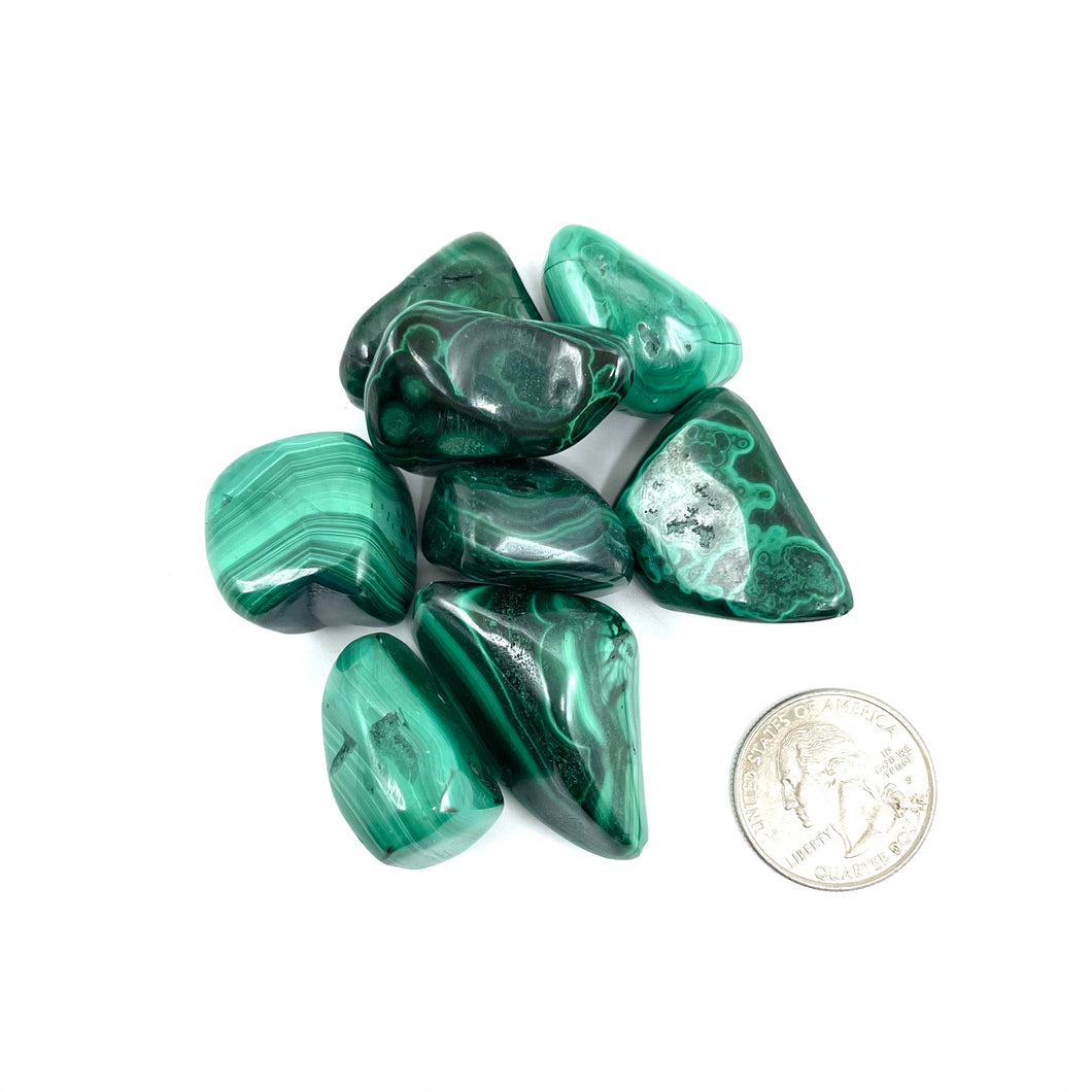 Malachite Tumbled Stones
