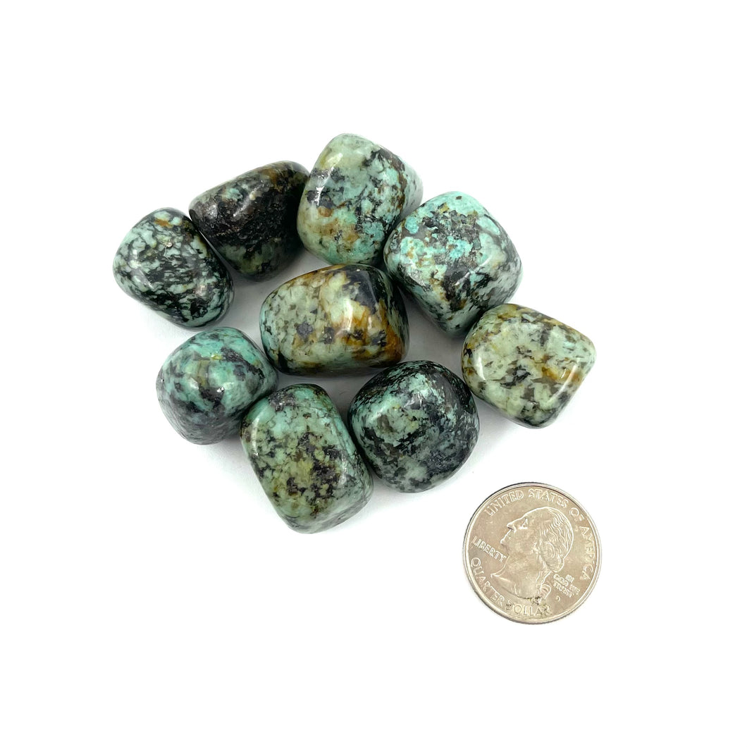 African Turquoise Tumbled Stones