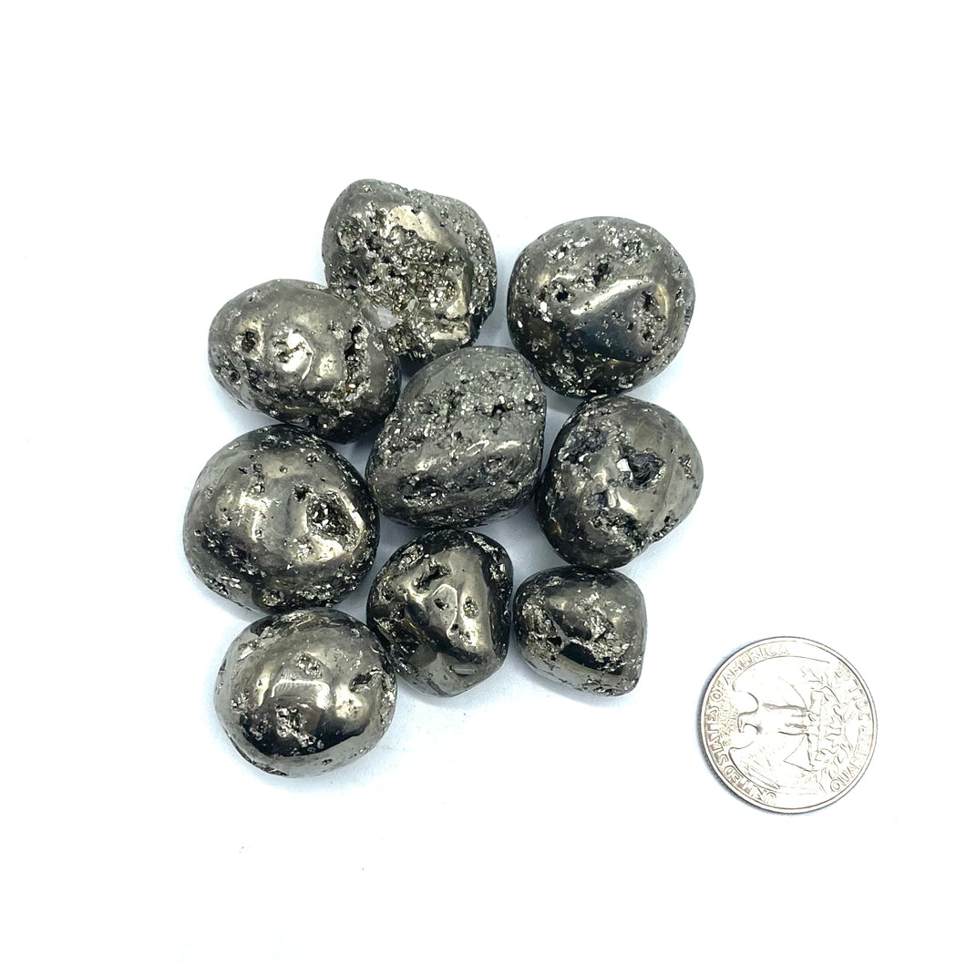 Pyrite Tumbled Stones